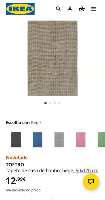 Tapete Casa de Banho IKEA NOVO