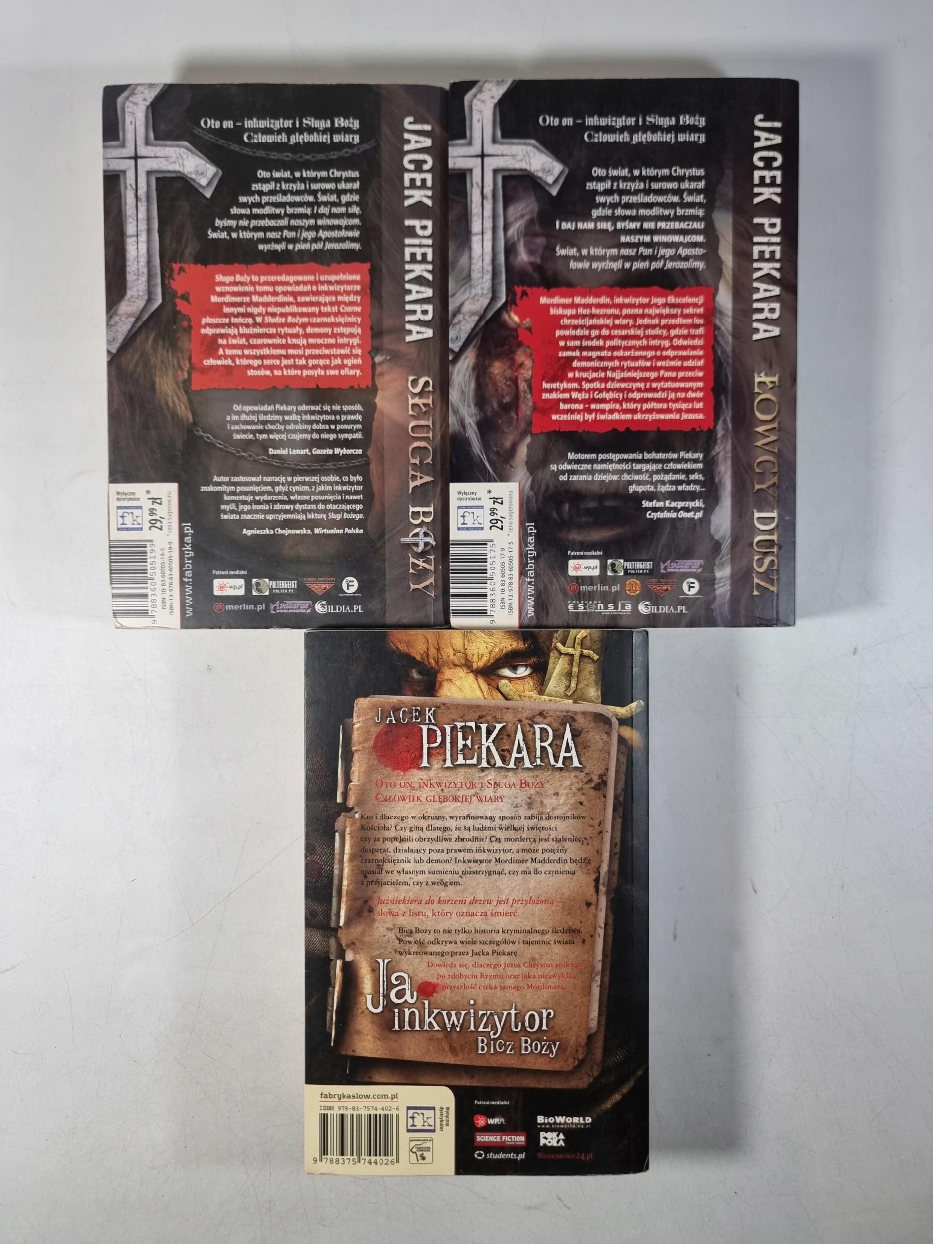 Cykl Inkwizytorski / zestaw 3 książek / Jacek Piekara