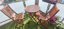 Zestaw składanych mebli  drewnianych na balkon/taras REZERWACJIA