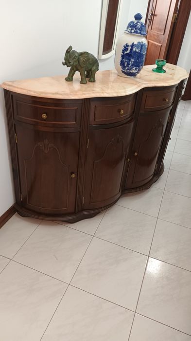 Movel hall entrada com pedra marmore