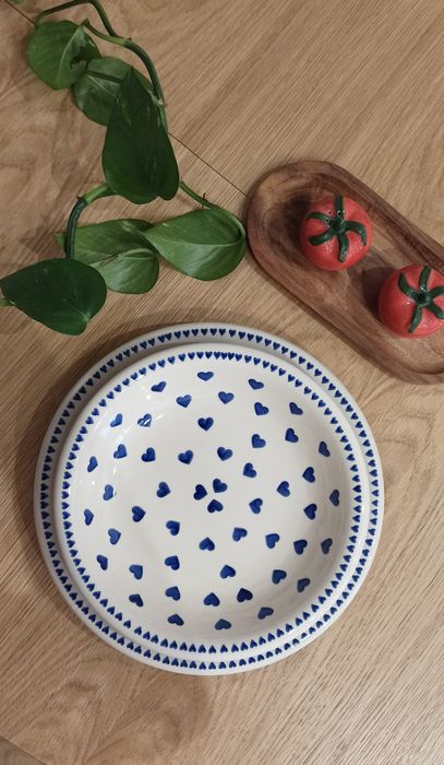 Zestaw obiadowy Bolesławiec ceramika talerz obiadowy+ głęboki na zupę