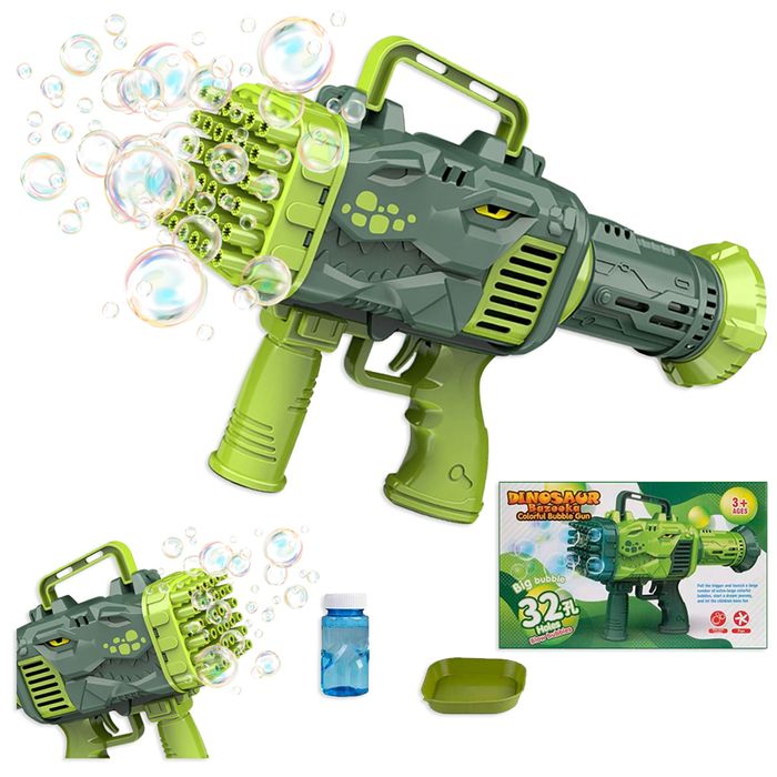Pistolet na bańki mydlane do baniek mydlanych bazuka bańkowa dinozaur