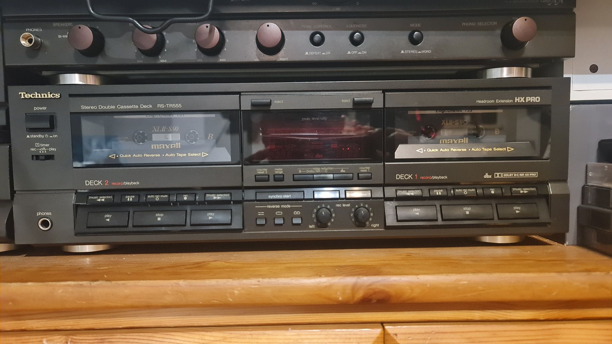 Magnetofon Kasetowy Technics TR RS 555 dwukasetowy bdb