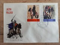 Komplet 4 kopert FDC „Jazda Polska” 1972 – Pierwszy Dzień Obiegu