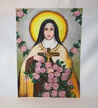 Obraz pastele olejne - święta Teresa od dzieciątka Jezus / z Lisieux