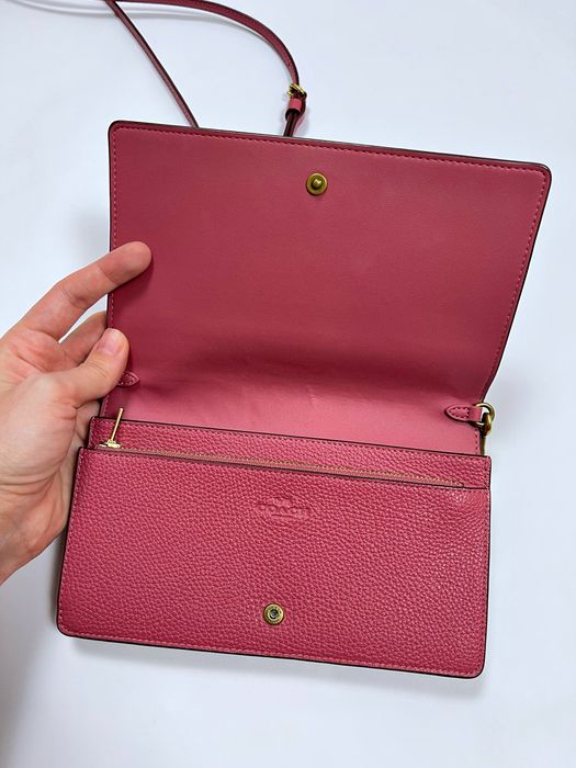 Шкіряна кожана сумка через плече крос-боді Coach оригінал