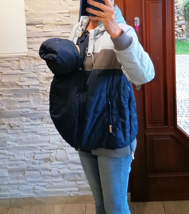 Kurtka ciążowa na zimę wstawka dla dziecka 42 XL Bonprix