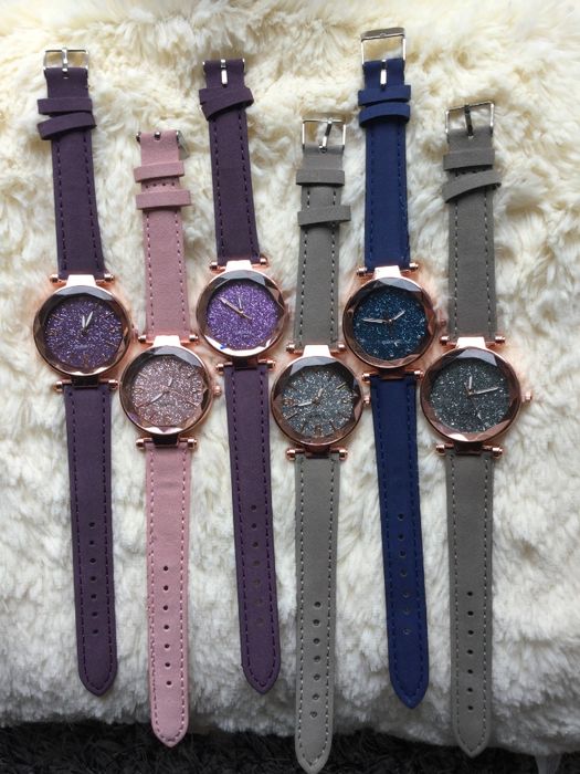 damski zegarek Nowy  Fioletowy brokatowy odbiór lub wysyłka