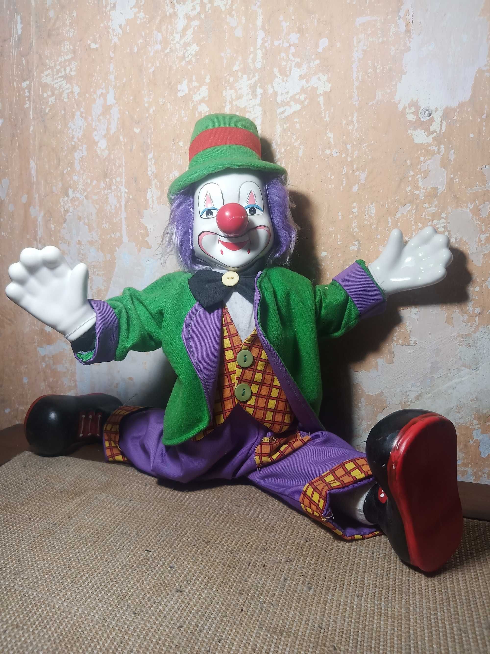 Кукла клоун ручной работы Otto Bazel Швейцария 60е