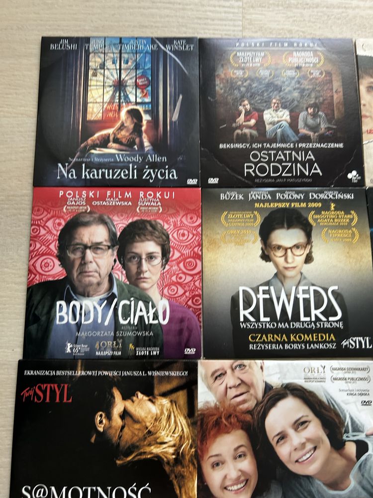 Filmy DVD zestaw Powidoki, Rewers, Ostatnia rodzina,Mała Moskwa, Róża,