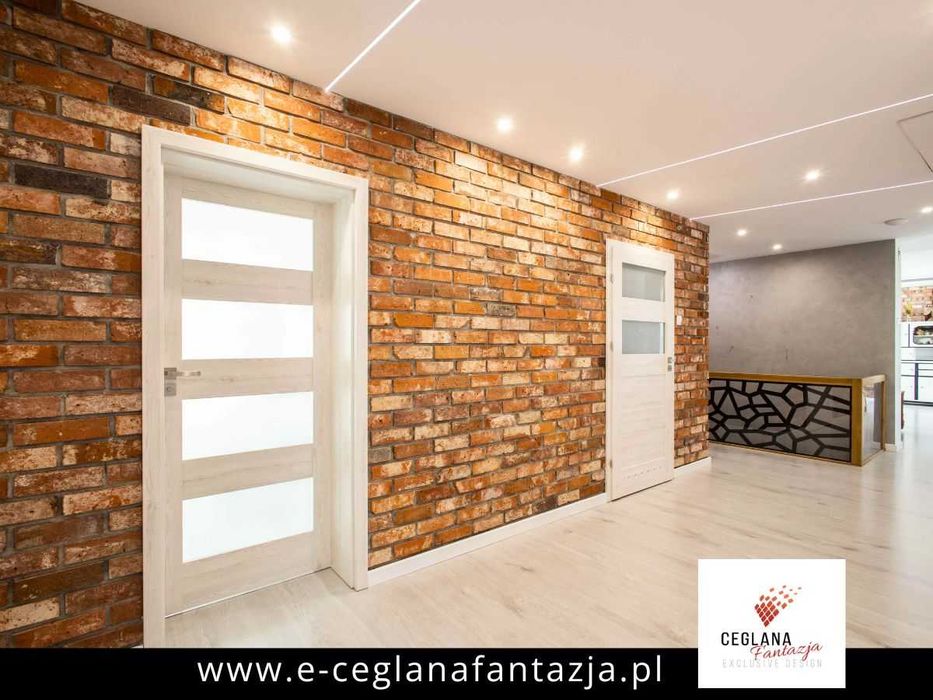 płytki z cegły rozbiórkowej, płytki ceglane, cegła na ścianę, montaż