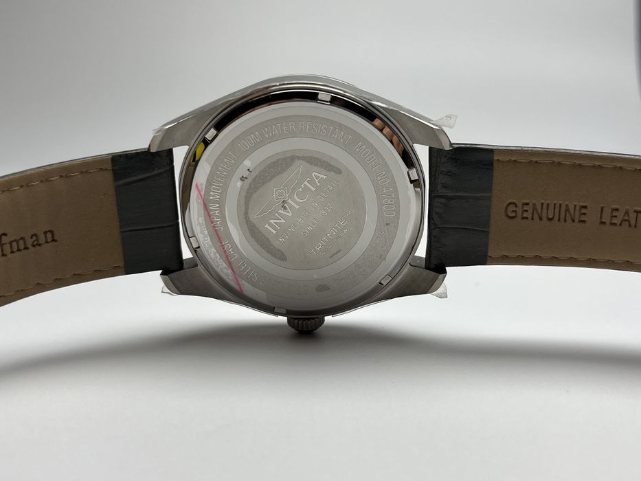 Invicta 47800, чоловічий годинник зі шкіряним ремінцем, інвікта
