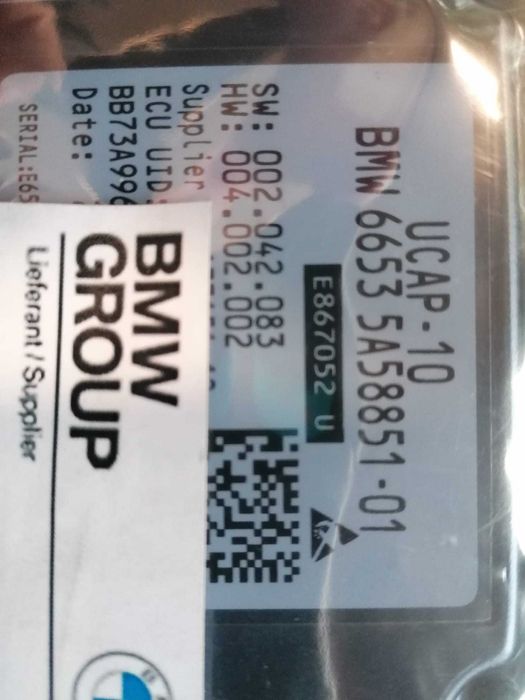 Sterownik kamer UCAP-10 BMW U06 G70 U11 G07 oryginał potestowy