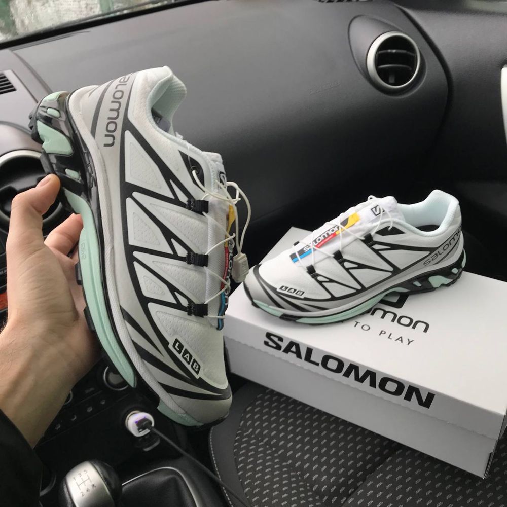 Чоловічі кросівки саломон білі Salomon XT6 S/LAB white