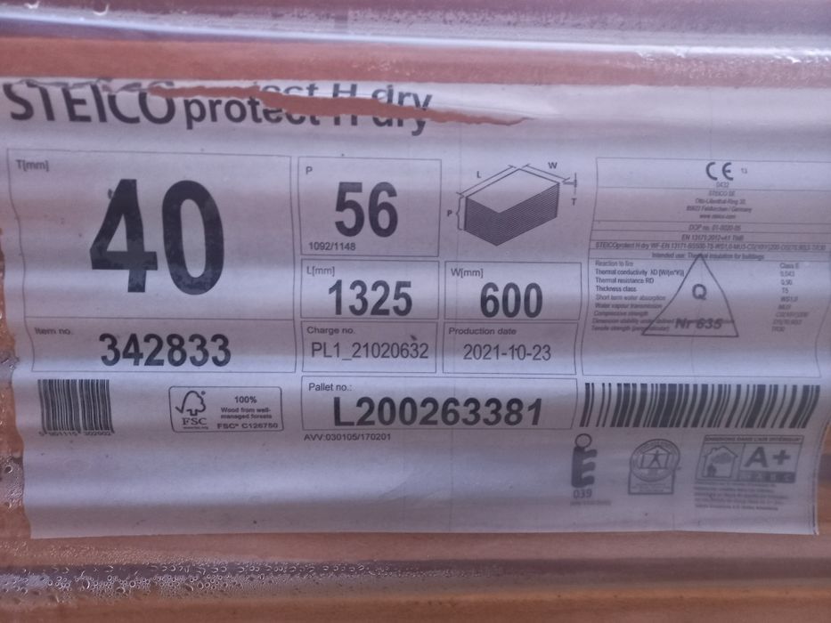STEICO protect dry 40mm 44.5m2