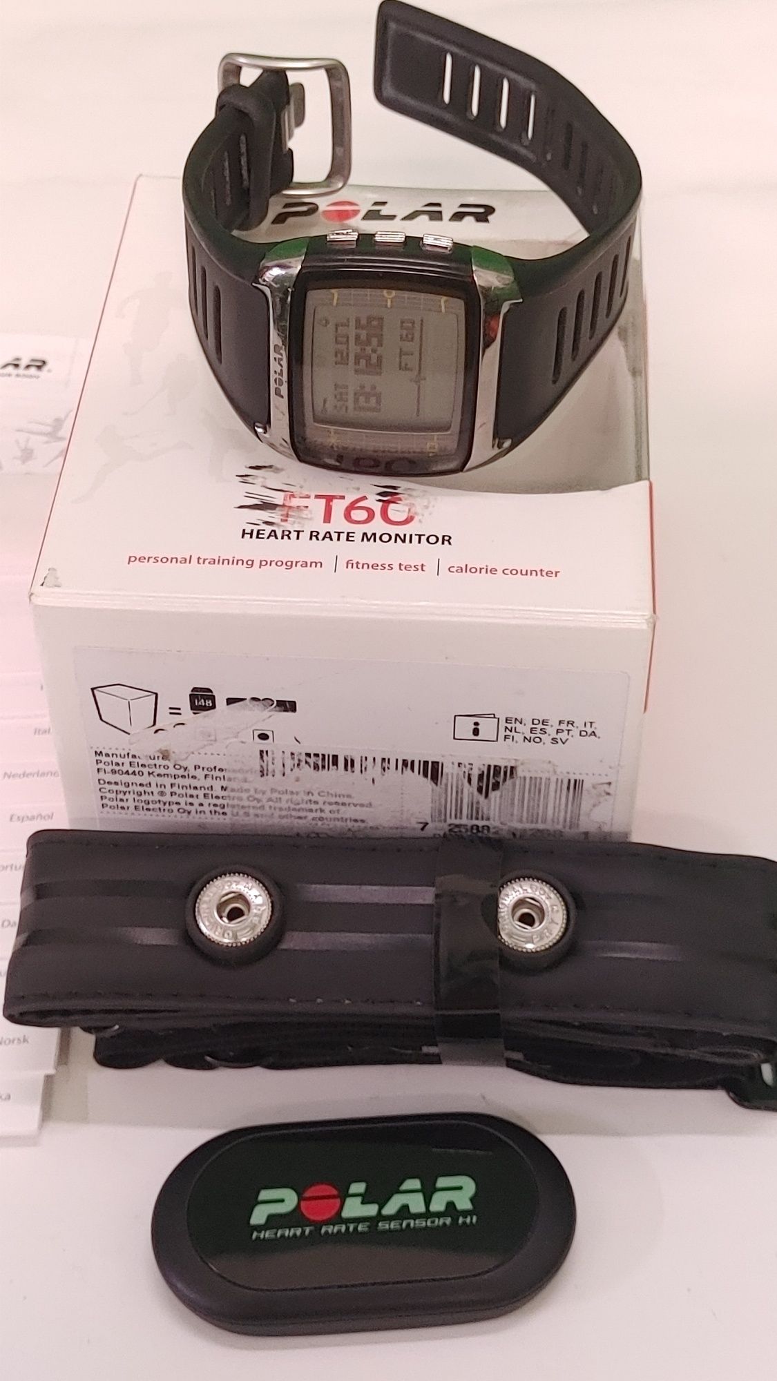 Zegarek POLAR FT60 treningowy z pasem piersiowym sprawny stan dobry