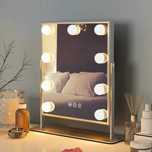 FENCHILIN Hollywood lustro do makijażu z oświetleniem LED 25cm x 30cm