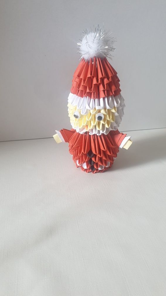 Mikołaj origami ręcznie robiony  modułowy