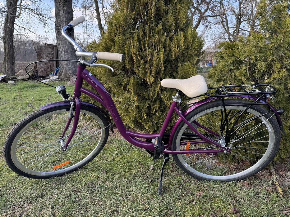 NOWY rower Storm Amsterdam miejski damski fioletowy