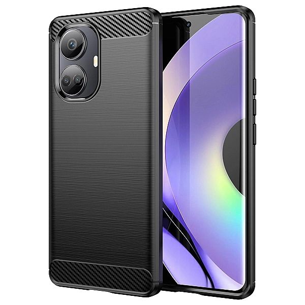 Carbon Case etui do Realme 10 Pro elastyczny silikonowy karbonowy pokr
