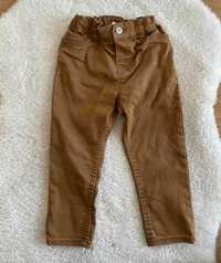 H&M brązowe spodnie jeansy 86 r.  12 - 18