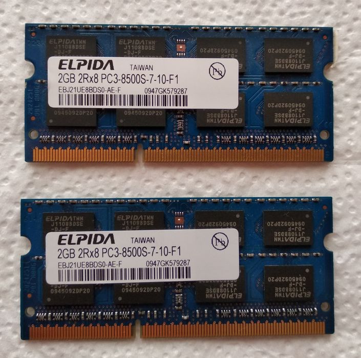 4Gb RAM para portátil DDR3 a 1066 MHz