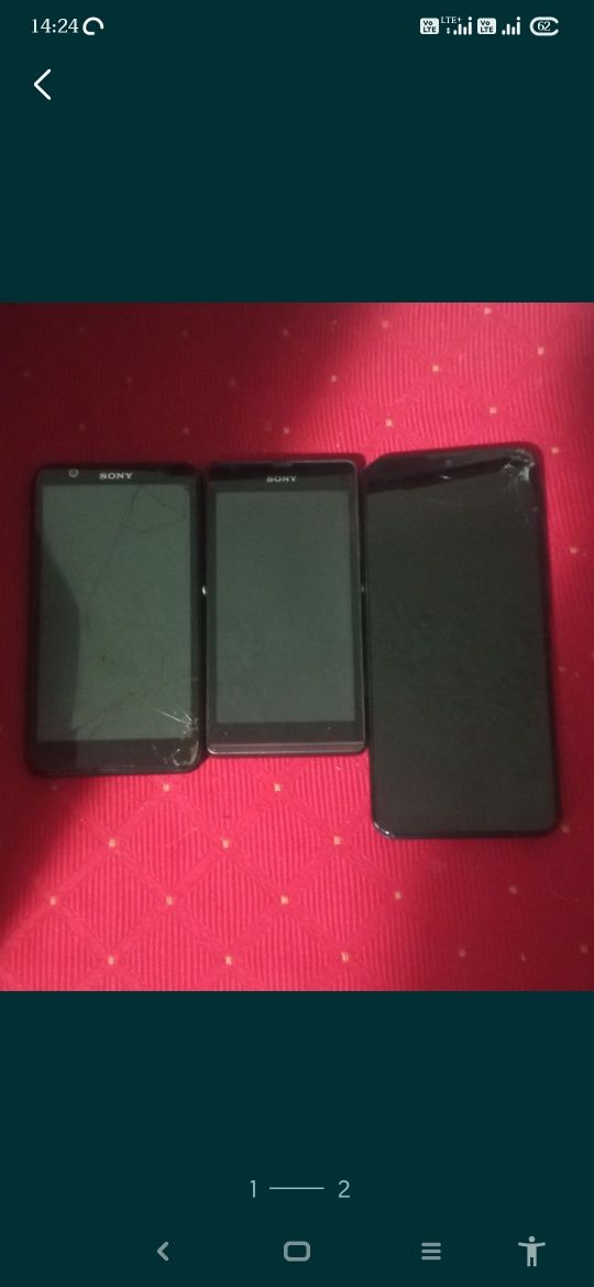 2 X Telefony komórkowe  Sony Xperia Komórki na części e210, c5303