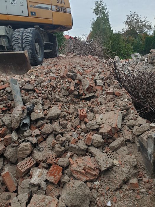 Wyburzenia, Kucie betonu młotem, Kruszenie szczęką, Cięcie stali, KRK