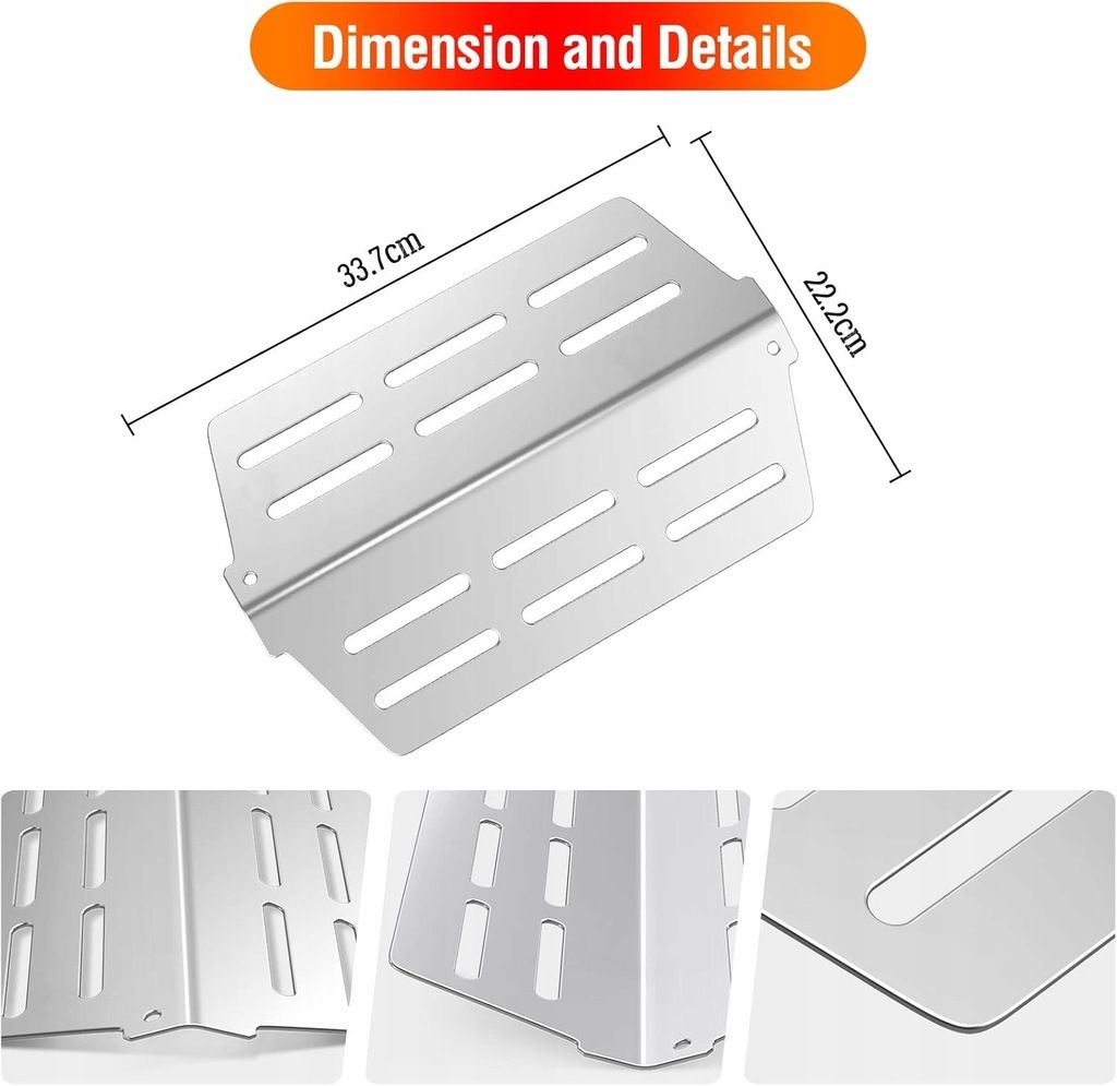 Osłony Palnika Blachy Aromatyzujące Do Grilla Weber 33,7 x 22,2 cm