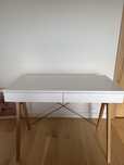 Białe minimalistyczne biurko szkolne MINKO 100x50 cm