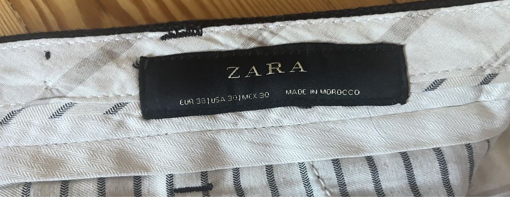 Zara eleganckie/ wizytowe spodnie męskie 38