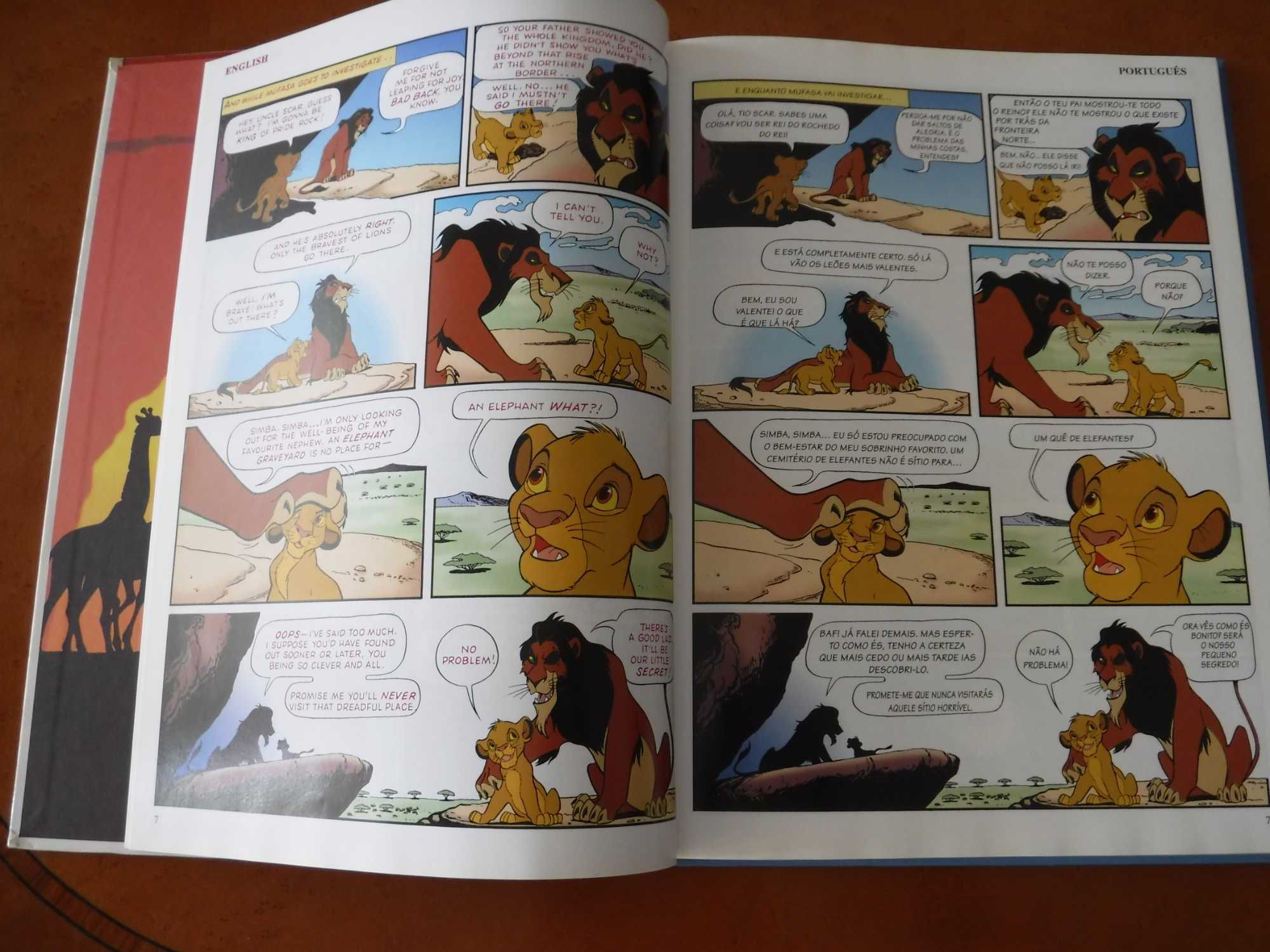 O Rei Leão em Banda Desenhada - Edição Bilingue Inglês e Português