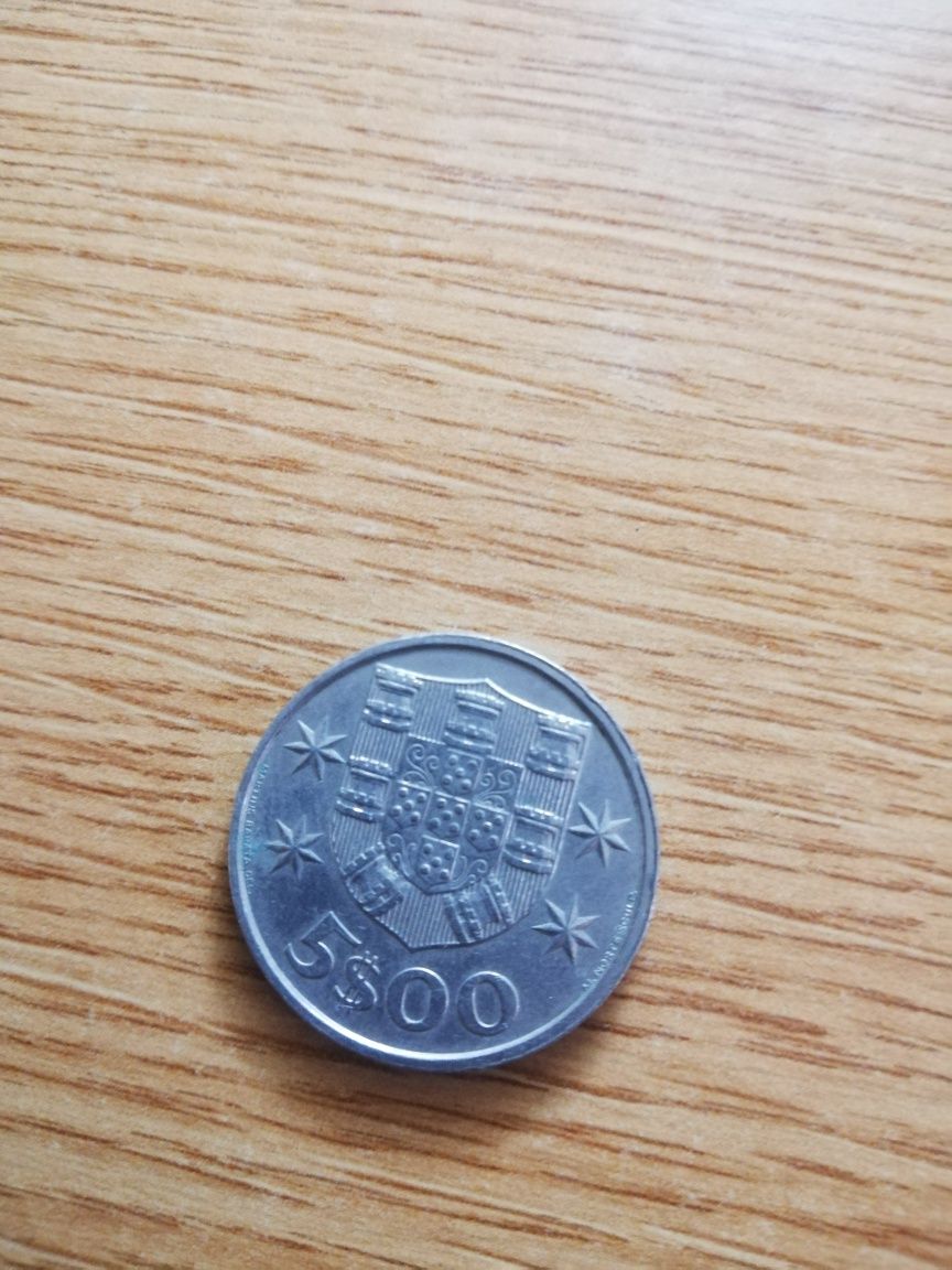 Moeda 5 escudos 1985
