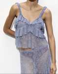 Zara top koronkowy z falbankami L