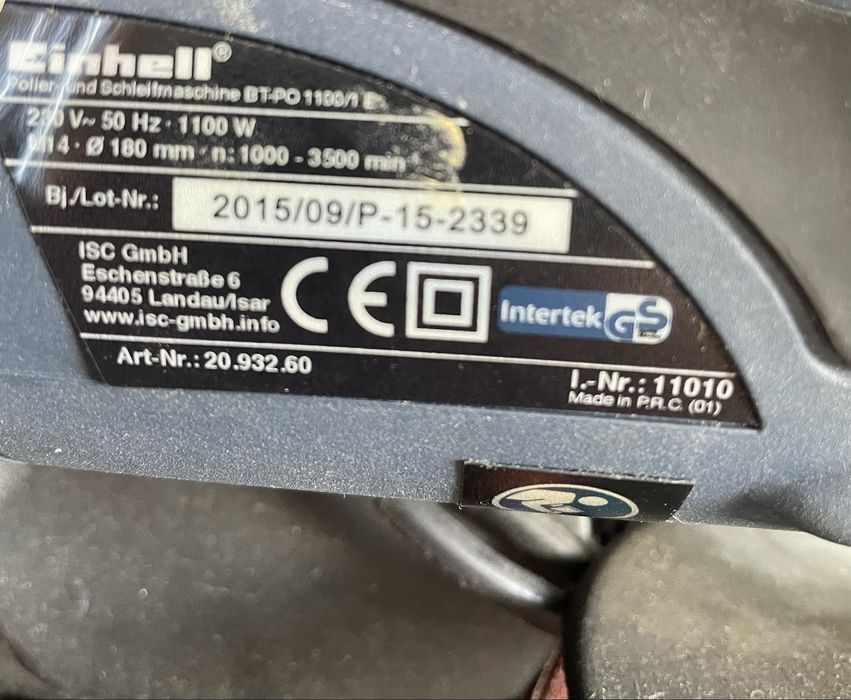 Máquina Einhell 2 em 1 - Polidora/ Lixadora