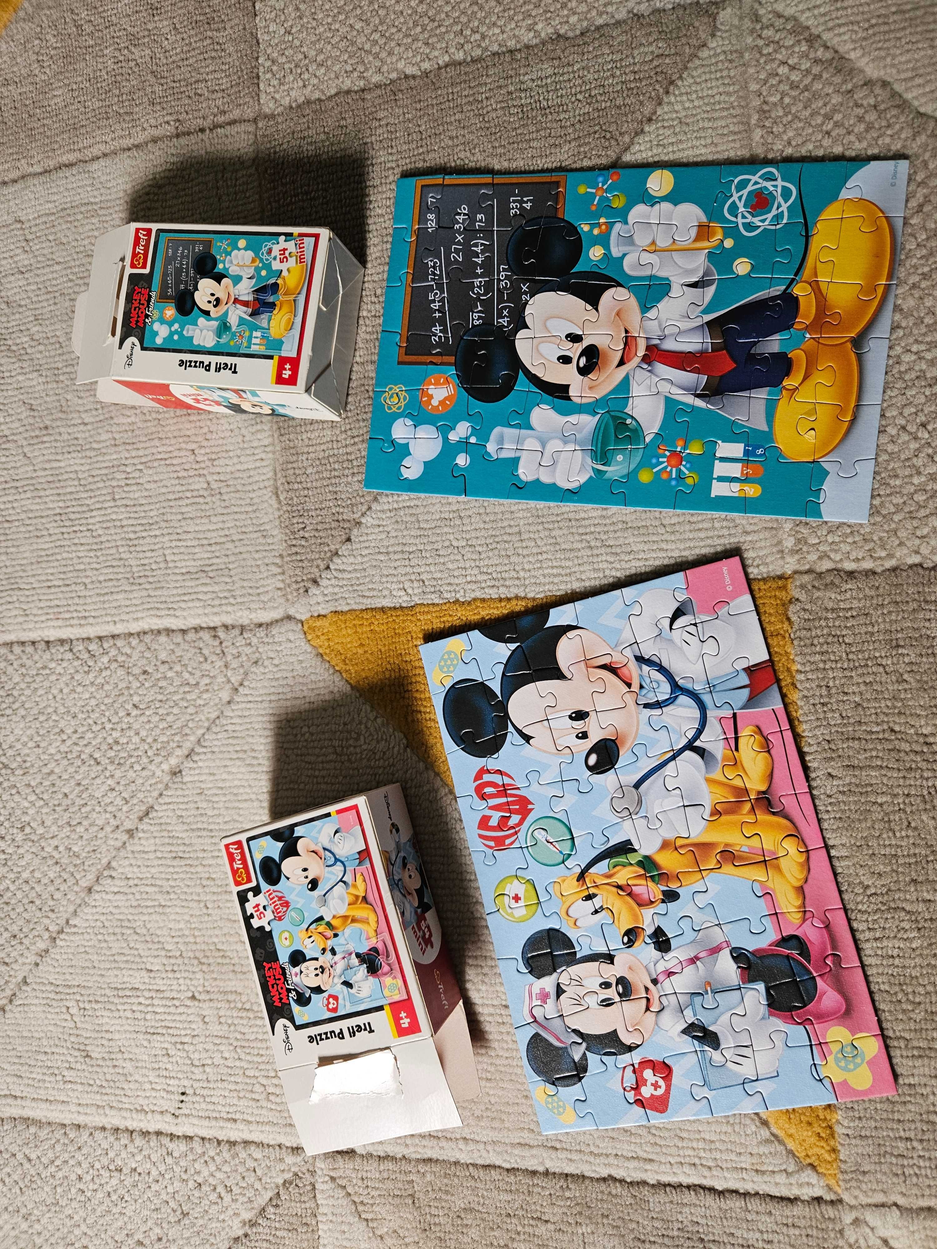 4x puzzle mickey mouse myszka miki Kubuś Puchatek Super Zings