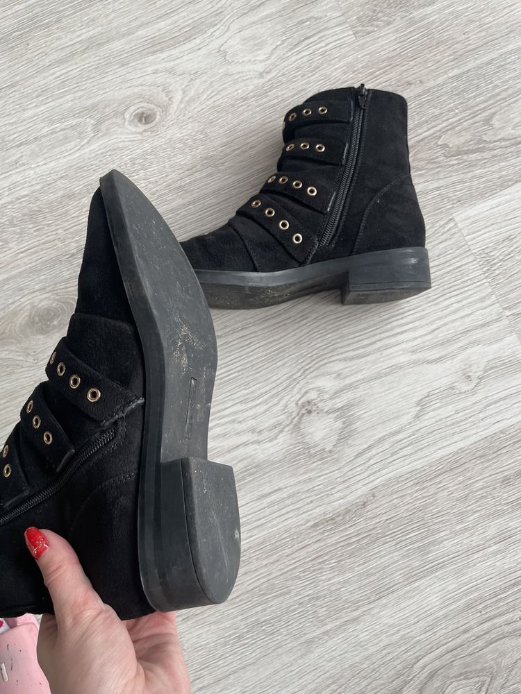Buty czarne botki sztyblety 38