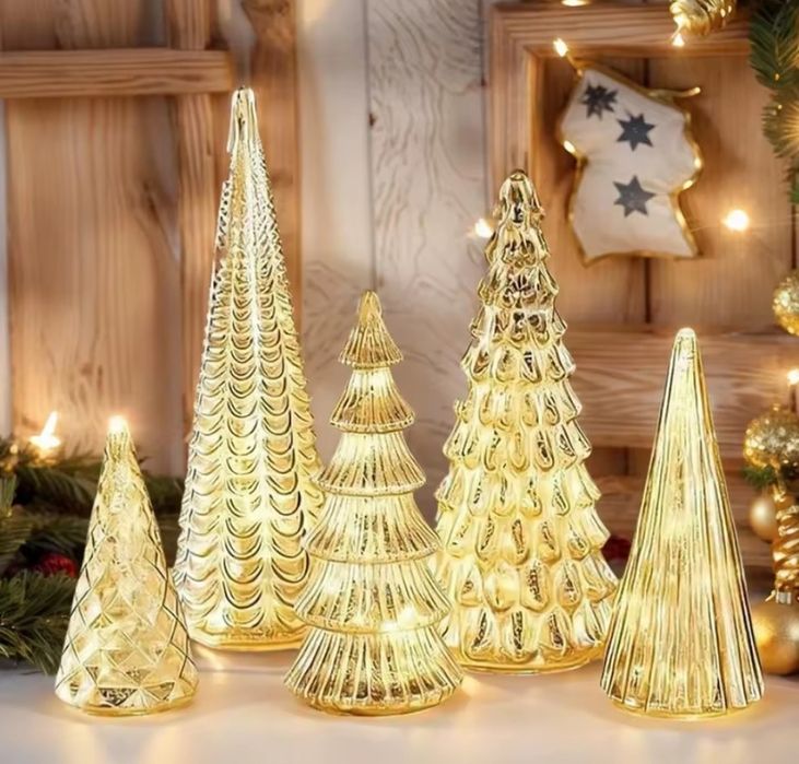 Conjunto de 5 Árvores de natal com Luz Novas!!