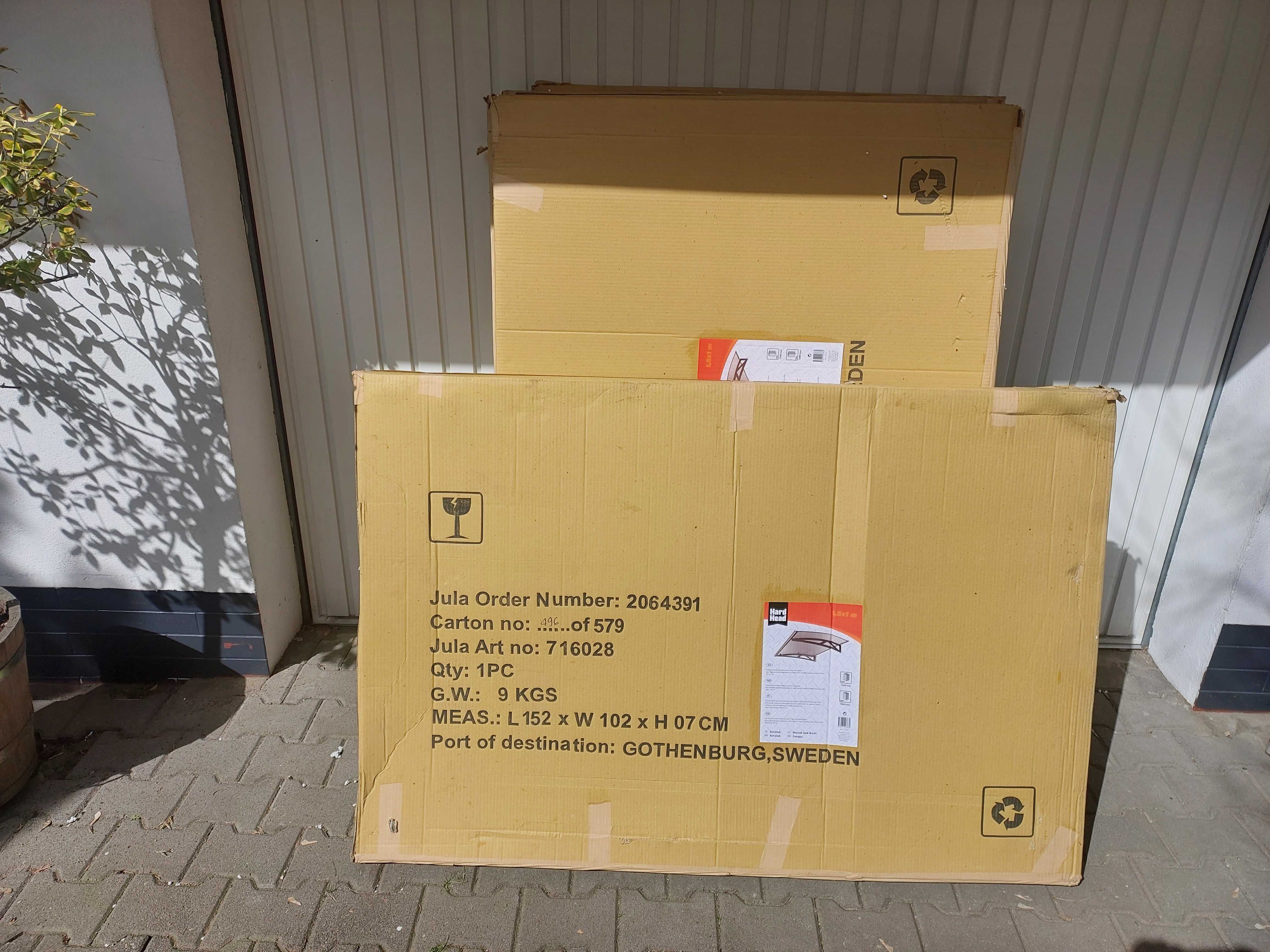 Daszek nad drzwi 150 x 100 poliwęglan