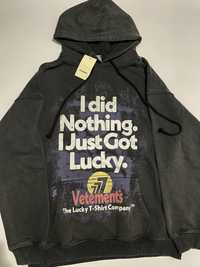 худи Vetements I did Nothing I Just Got Lucky M L balenciaga