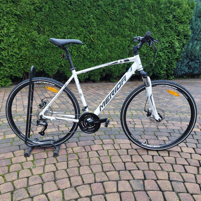 Jak Nowy Rower Merida Crossway 40 r. L 52cm Shimano Altus 3x9 Biały