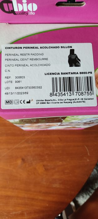 Cinto pélvico alcochoado para cadeirão prevenção de queda