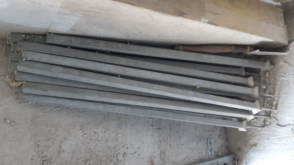 Ocynkowane słupki / balustrada 17 sztuk, masywne