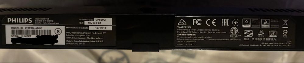 Monitor Philips 276E9QJAB/00 27” Full HD