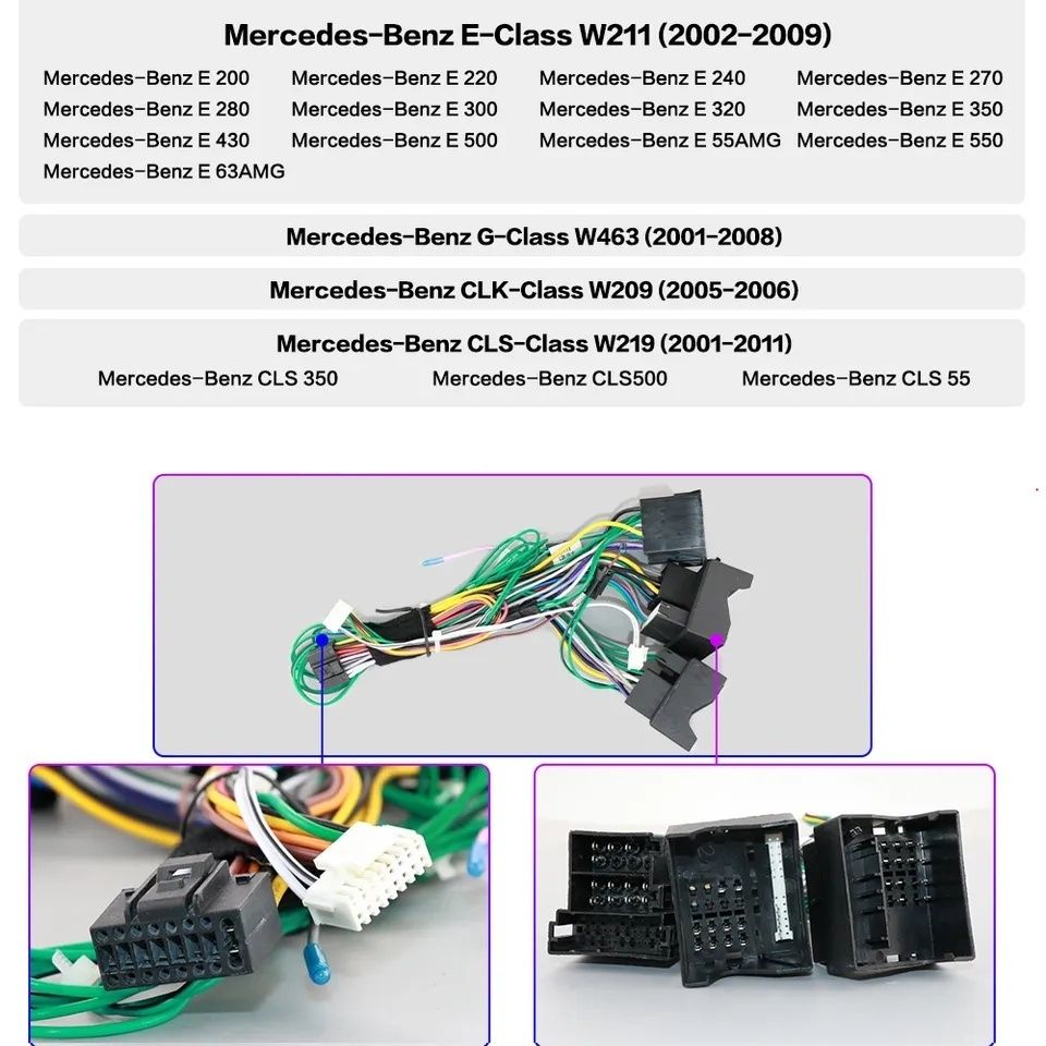 Radio Android Mercedes E W211 G W463 Klasa CLK W209 CLS W219