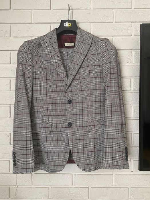 Szary garnitur komplet męski r.S BIBLOS