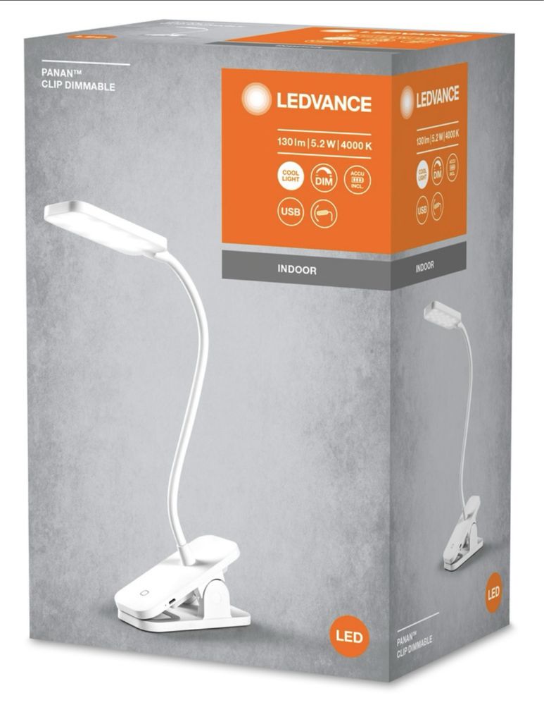 Настольная лампа с аккумулятором LEDVANCE PANAN CLIP (4058075747883)
