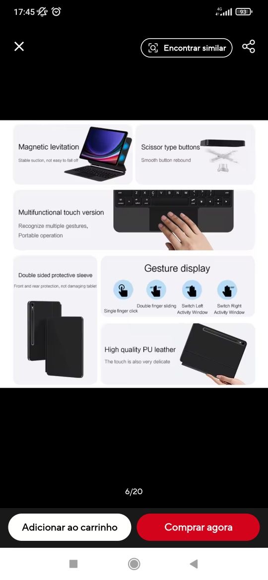 Samsung tab s9 S8 S7 - capa