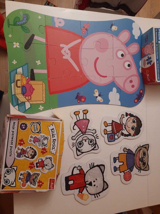 puzzle dla maluszków Kicia Kocia świnka Peppa