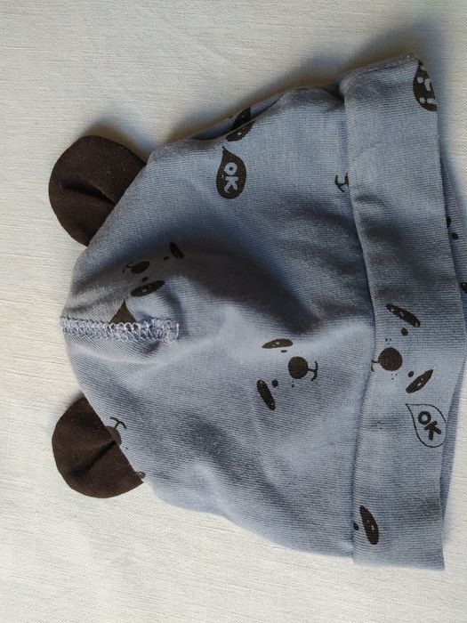 Conjunto body + gorro cãezinhos 0-3 meses